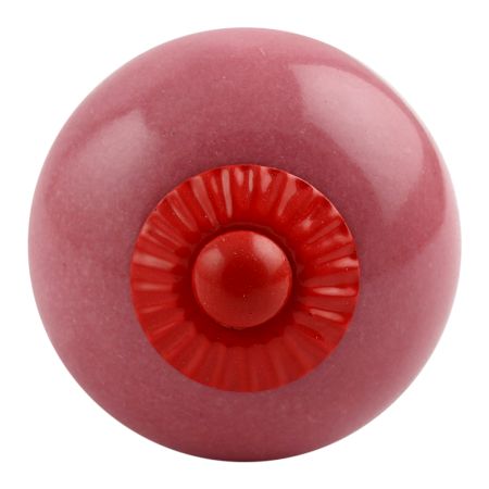 Dark Pink Red Fitting Ceramic Knob